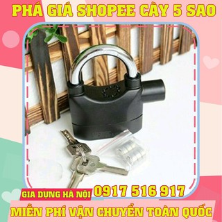 Ổ Khóa Chống Trộm Cao Cấp Alarm Lock Có Còi Báo Động màu đen ( BH 12 tháng )