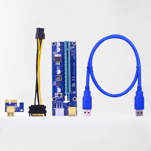 Bộ Dây Riser 009s Có LED Mới Hàng Chuẩn Riser pci-e 1x to 16x dây usb 3.0