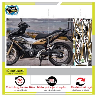 Tem xe winner x vàng đồng - trung decal