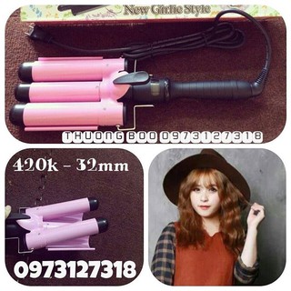 máy uốn xoăn 3 trục phi 32