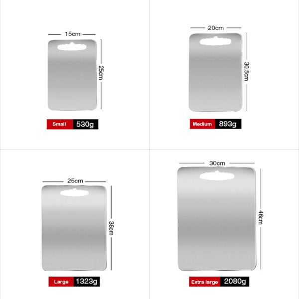 Thicken Stainless Steel Double Side Cutting Board
