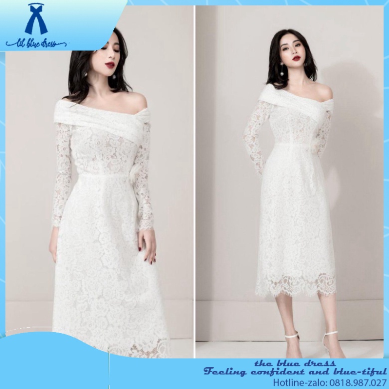 ✨QUẢNG CHÂU CAO CẤP✨ Đầm ren dự tiệc sang trọng thiết kế lệch vai Aiko 🔥FREESHIP🔥 bigsize công chúa tiệc cưới giá rẻ đ