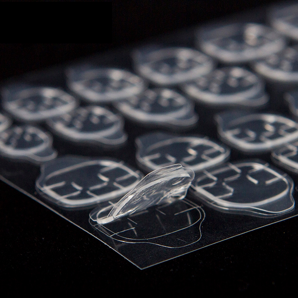 Bộ 5 Tò 60 Miếng Dán Móng Trong Suốt Trang Trí Nghệ Thuật Và Keo Hai Mặt