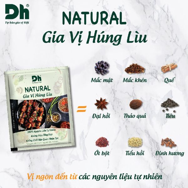 Gia vị húng lìu DH Food Natural gói 10g - Gia vị ướp