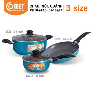 [LIFEMC11M2ADP -12% đơn 250K] Chảo chống dính ceramic Comet CH11-18