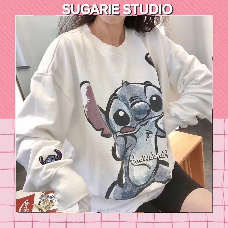 Áo sweater nỉ chuột stitch Sugarie (ảnh thật ở cuối slide) | BigBuy360 - bigbuy360.vn