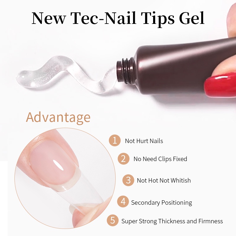 Gel sơn đắp nối móng tay BORN PRETTY UV trong suốt tiện lợi 15g