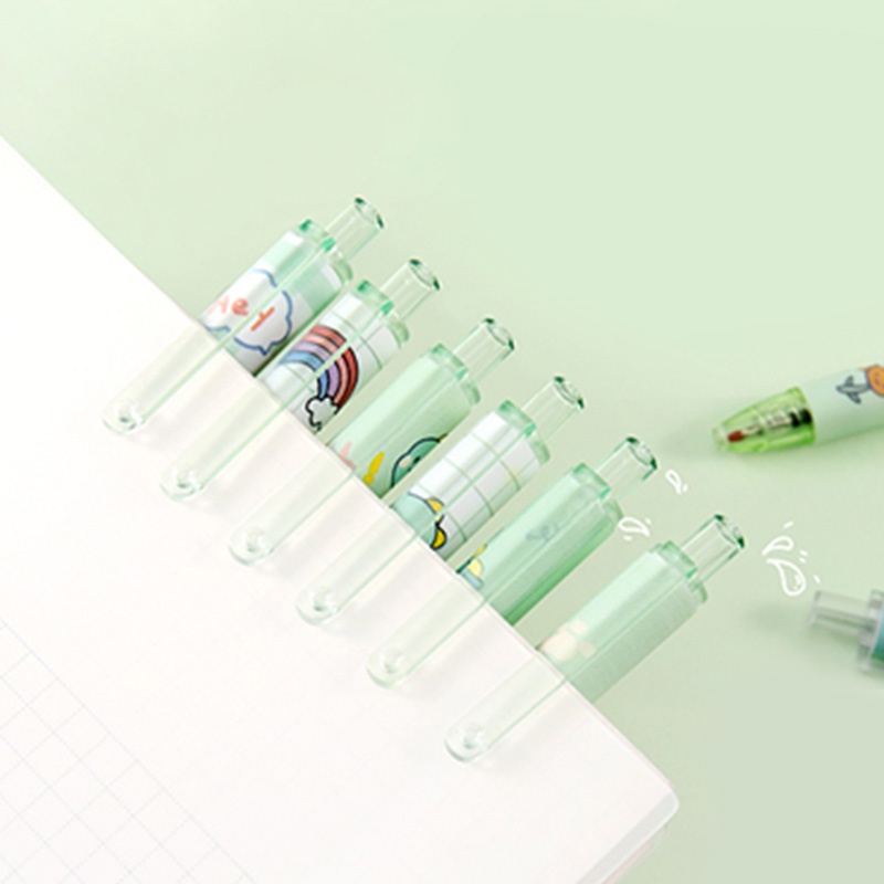 Set 6 bút gel ngòi 0.5mm kiểu dáng hoạt hình dễ thương