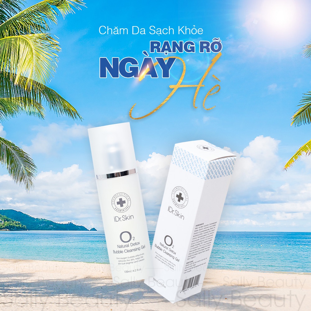 SỮA RỬA MẶT DETOX O2 - IDR.SKIN O2 NATURAL DETOX BUBBLE CLEANSING GEL (120ml)