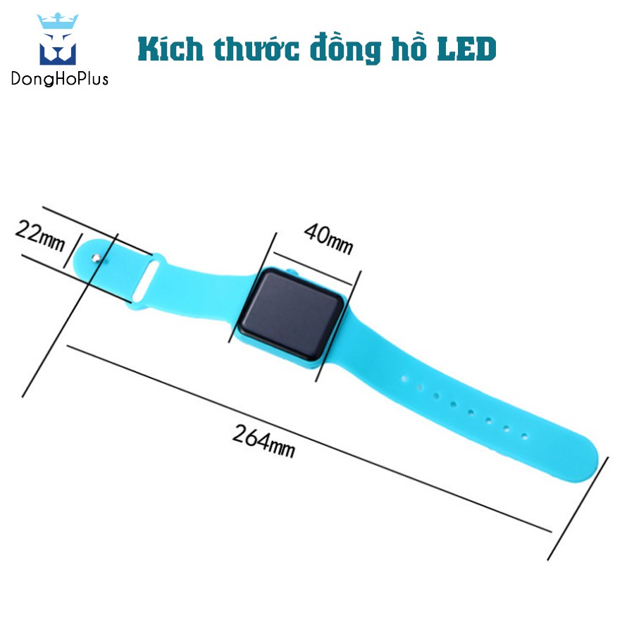 Đồng hồ điện tử cho nam nữ màn hình led dây cao su mặt vuông AP siêu đẹp | BigBuy360 - bigbuy360.vn