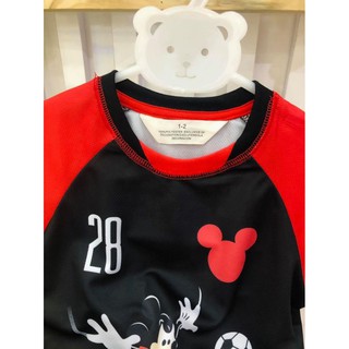 Bộ Mickey đá bóng đỏ đen