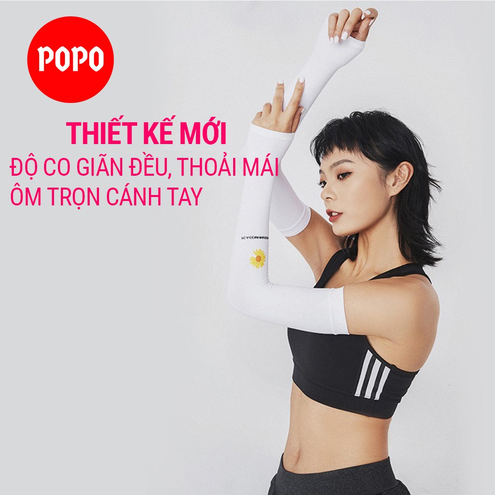 Ống tay chống nắng SL03 POPO 1 đôi cho 2 tay ống tay chống nắng Chống tia UV, chất vải mềm mại, thấm hút thoáng khí