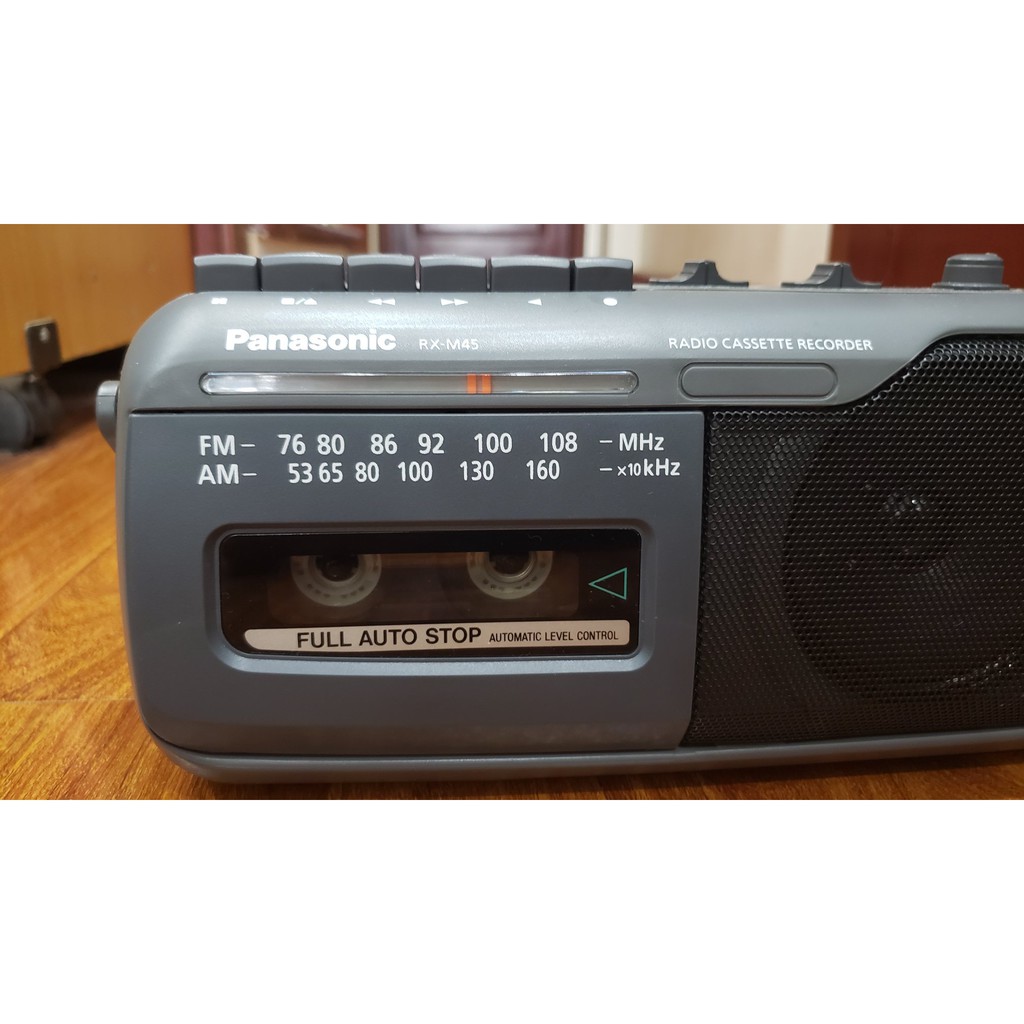 Đài Radio Cassette Panasonic Recorder RX-M45-H, Hàng Nội Địa Nhật Mới Nguyên Hộp