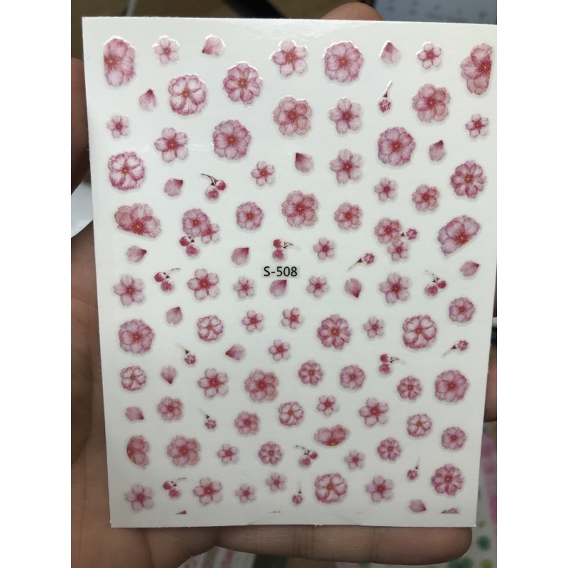 Mẫu dán Hoa (3), stick dán móng tay
