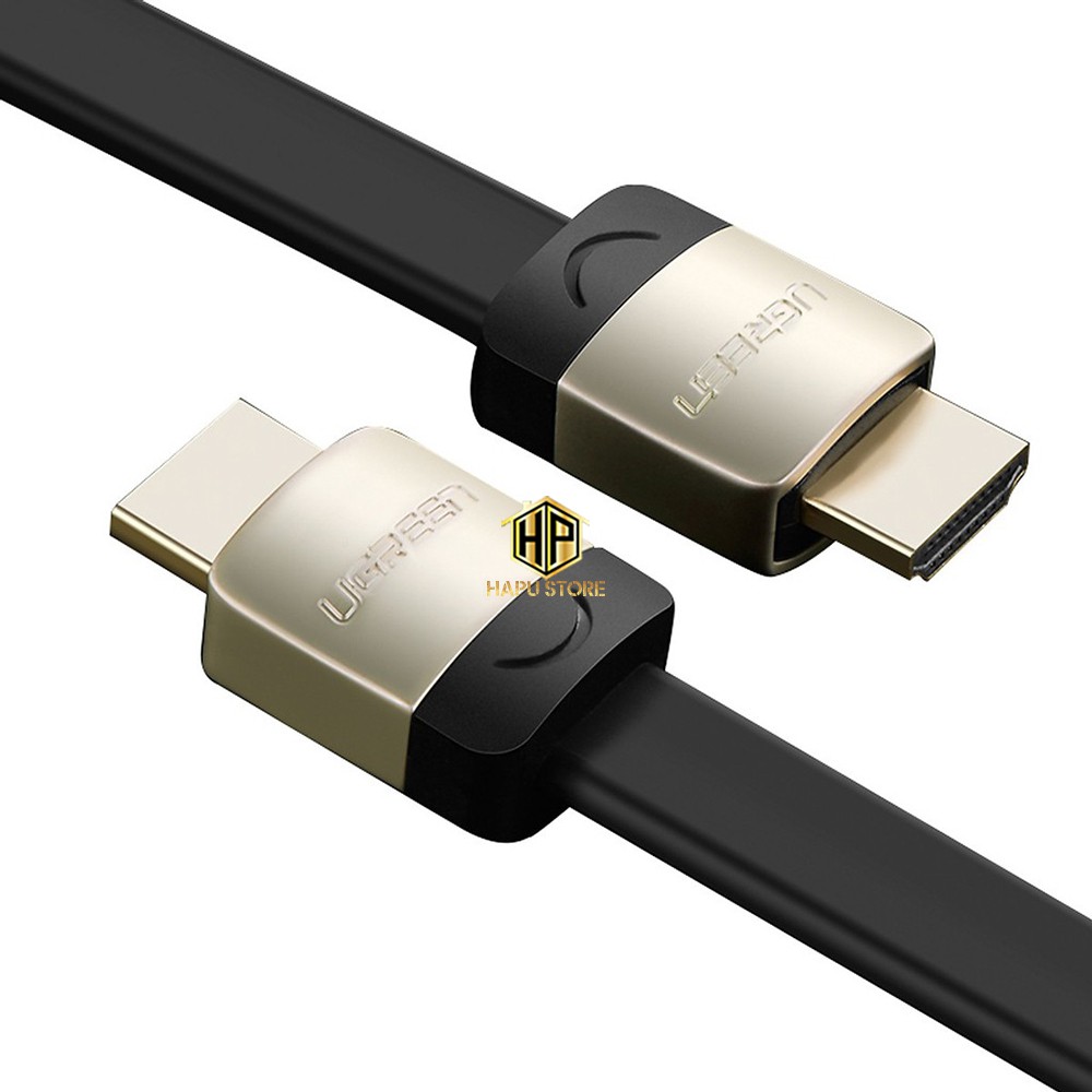 [Mã ELHACE giảm 4% đơn 300K] Cáp HDMI 1.4 dẹt chính hãng Ugreen 10260 dài 1,5m hỗ trợ 3D 4K cao cấp - Hapustore