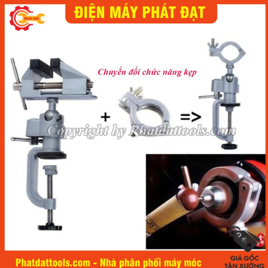 Eto kẹp bàn xoay 360 độ AT-6075 đa năng-Kẹp được cả máy khoan