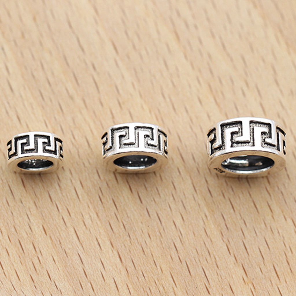 Phụ kiện charm bạc hạt great wall xỏ ( đặc biệt nhỏ)