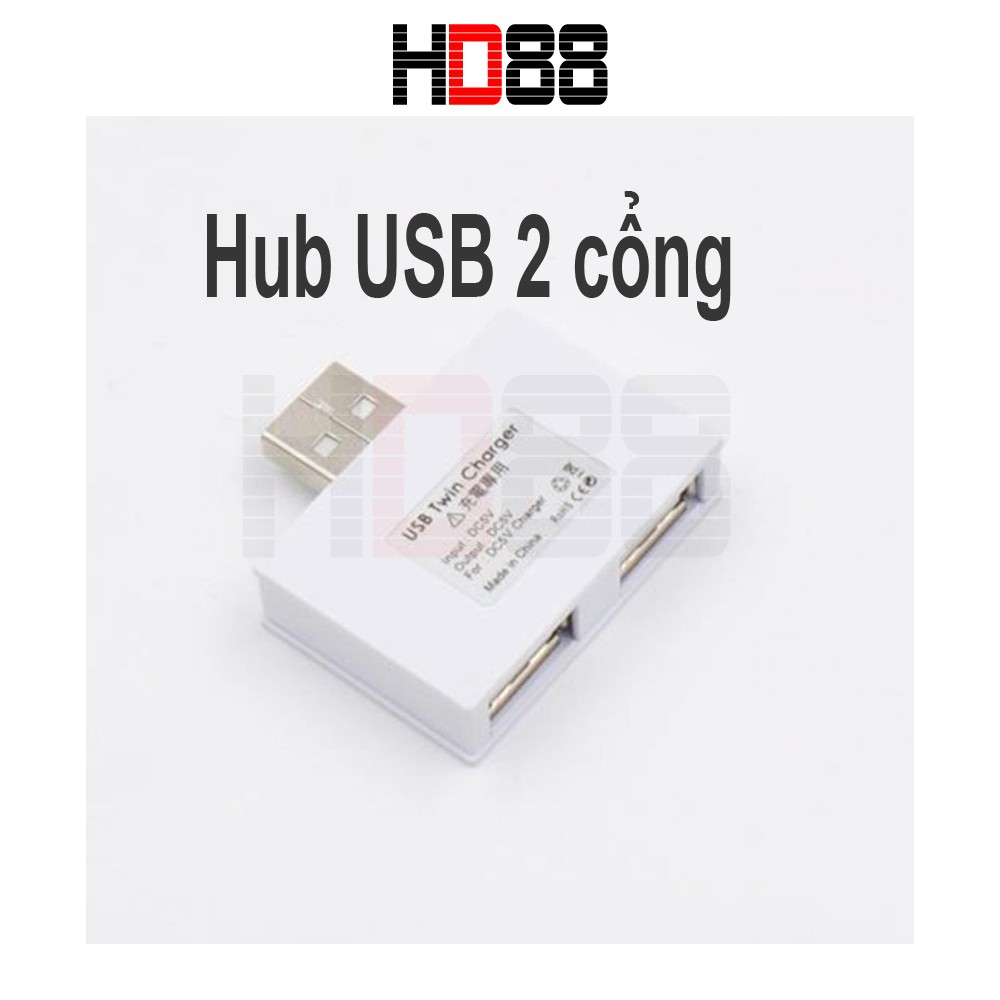 Hub usb 2 cổng nhỏ gọn gàng tiện lợi - HD88