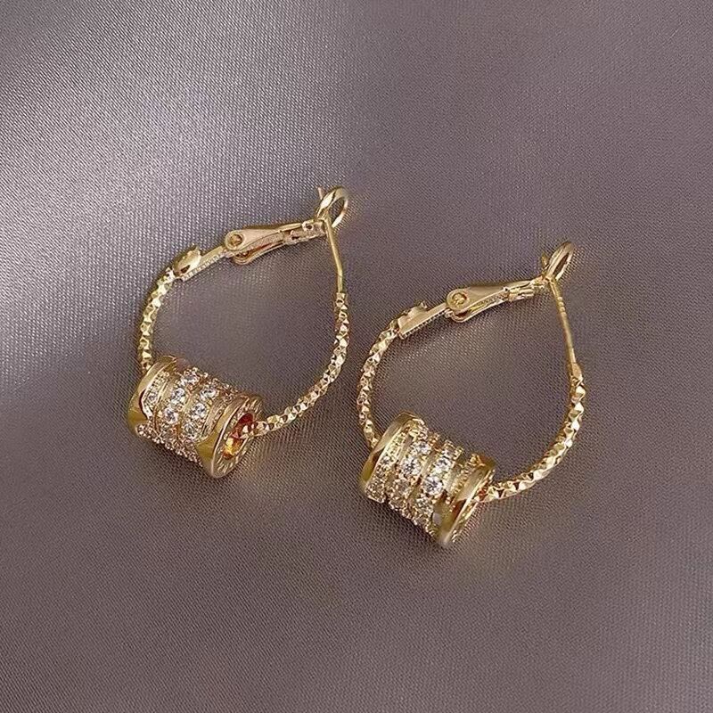 Bông tai bạc S925 - Khuyên tai bạc Ý lu thống tài lộc siêu sang trọng, thanh lịch Zaza accessories KT8041