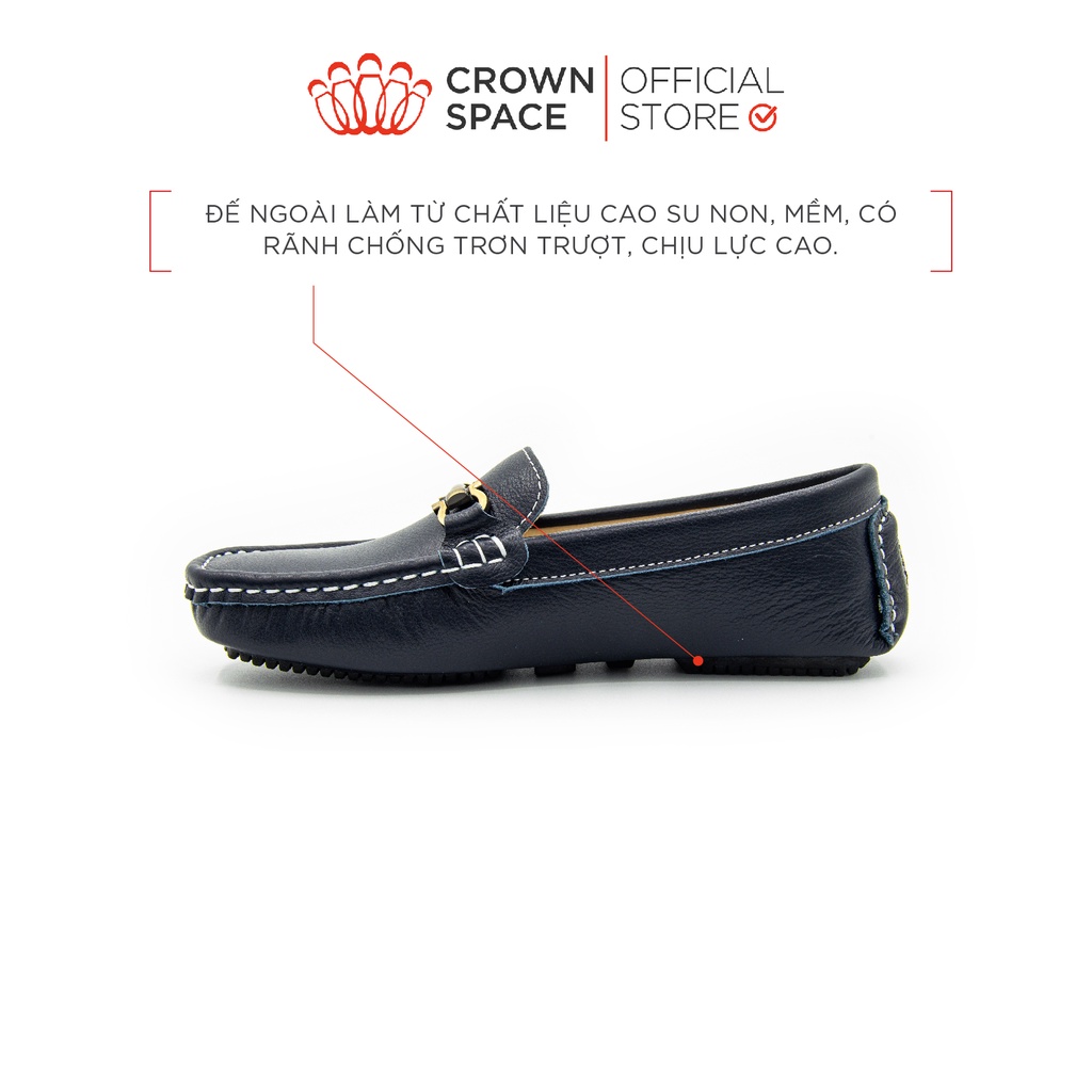 Giày Lười Loafer Bé Trai Đẹp CrownUK George Louis Moccasin Trẻ em Nam Cao Cấp CRUK442 Nhẹ Êm Thoáng Size 26-35/2-14 Tuổi