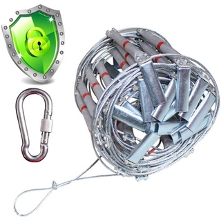 Thang dây thoát hiểm 5m bậc nhôm chống cháy loại cáp thép