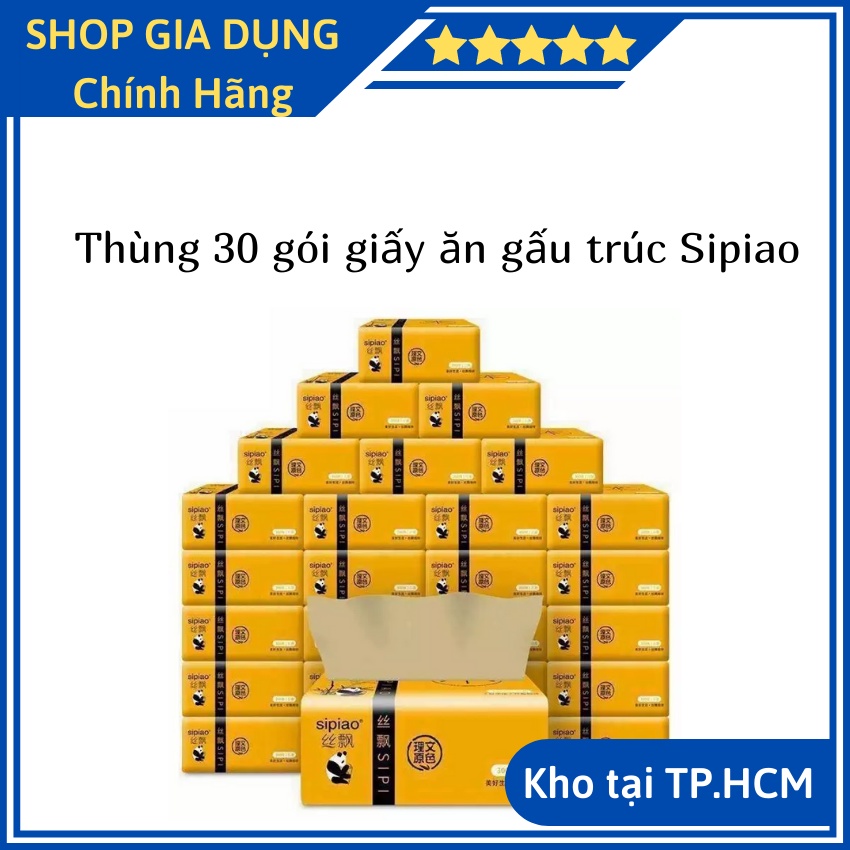 Thùng 30 Gói giấy ăn 💥 HÀNG LOẠI 1 💥 giấy ăn Gấu Trúc Sipiao an toàn siêu dai , bền, đẹp