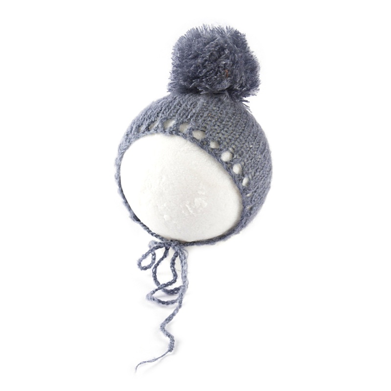 Mũ Len Beanie Dệt Kim Giữ Ấm Làm Phụ Kiện Chụp Ảnh Cho Bé Sơ Sinh