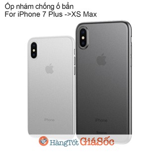 Ốp dẻo nhám iphone 7plus/8plus/x/xs/xs max chống ố vàng