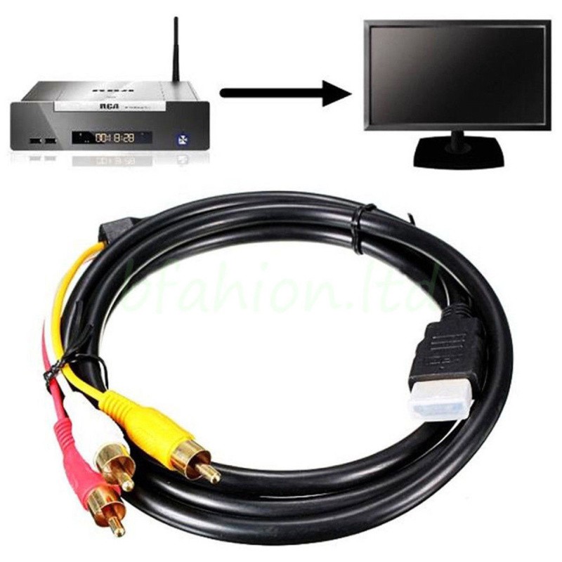 Cáp chuyển đổi âm thanh HDMI nam S-video sang 3 RCA AV kích thước 1.5M