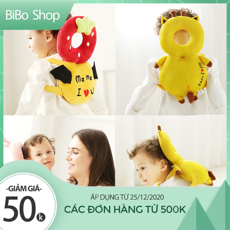 Gối giữ và bảo vệ đầu, cổ, lưng chống va đập cho bé tập ngồi tập đi Babychun