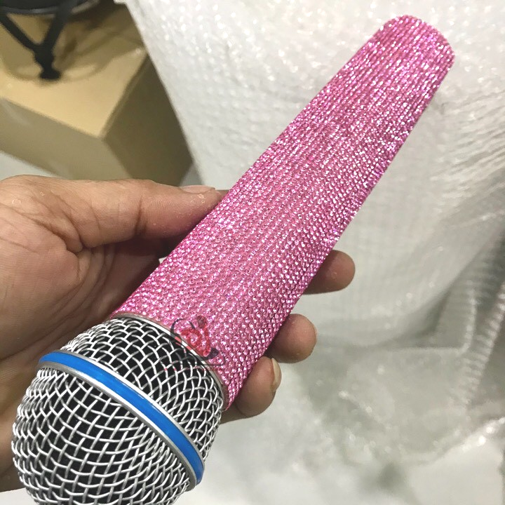 Áo micro kim tuyến, vỏ áo mic, vỏ bọc micro, micro bolero, microphone, mic karaoke, mi rô không dây, mic tphcm, micro