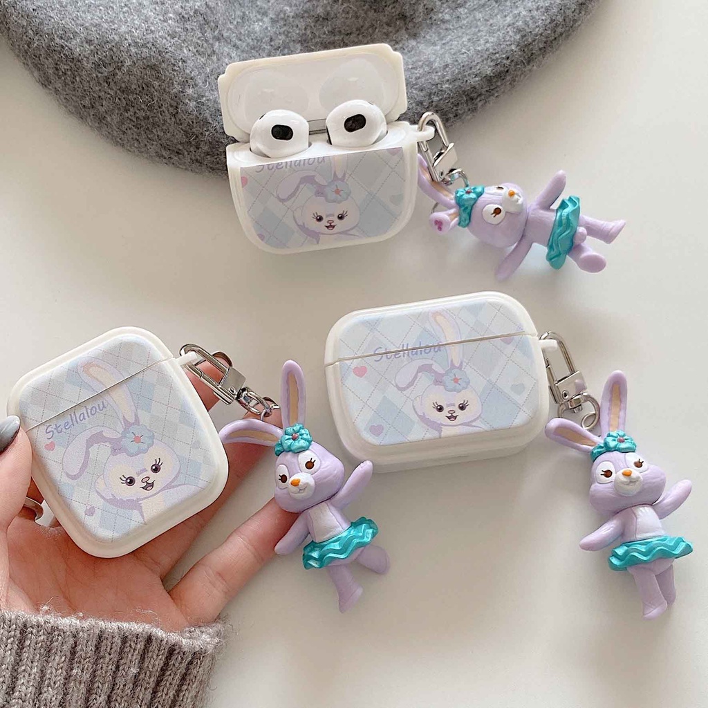 Vỏ Bọc Silicone Mềm Bảo Vệ Hộp Đựng Tai Nghe Airpod 3/1/2/pro Hình Thỏ Stellalou Dễ Thương