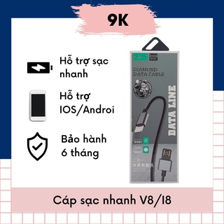 Cáp sạc nhanh iphone, sikenai, cáp sạc v8/i8, cáp sạc kim loại, cáp sạc 2in1, lightning, type b