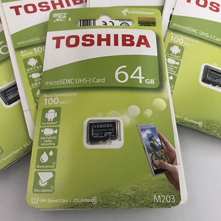 Thẻ nhớ micro SD toshiba. 32GB M203 100Mbs full HD