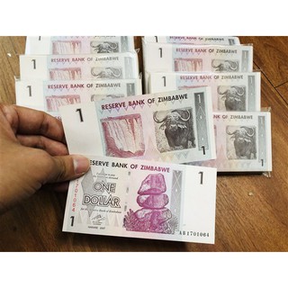 [Lì Xì Tết] Tờ Tiền Con Trâu Zimbabwe 1$ Lưu Niệm Mừng Tuổi Tân Sửu