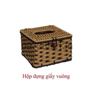 Hộp đựng giấy ăn giả mây