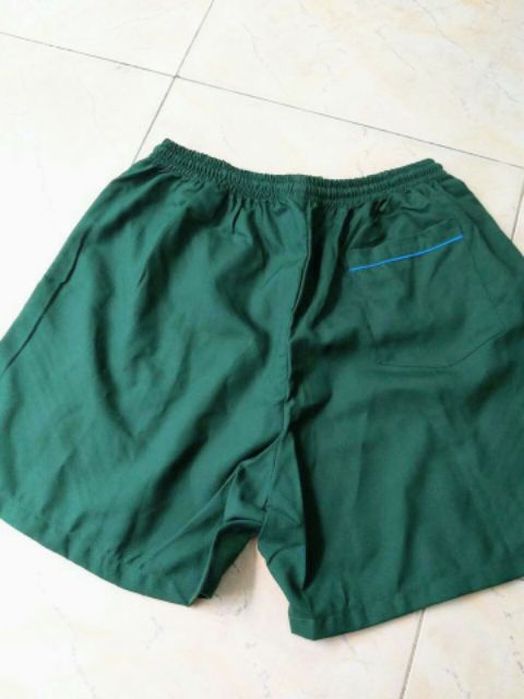 Quần đùi xanh 3 sọc chéo 2 bên