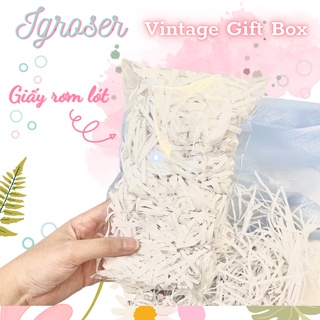 Giấy rơm lót hộp quà - Giấy vụn trang trí vintage - IY57