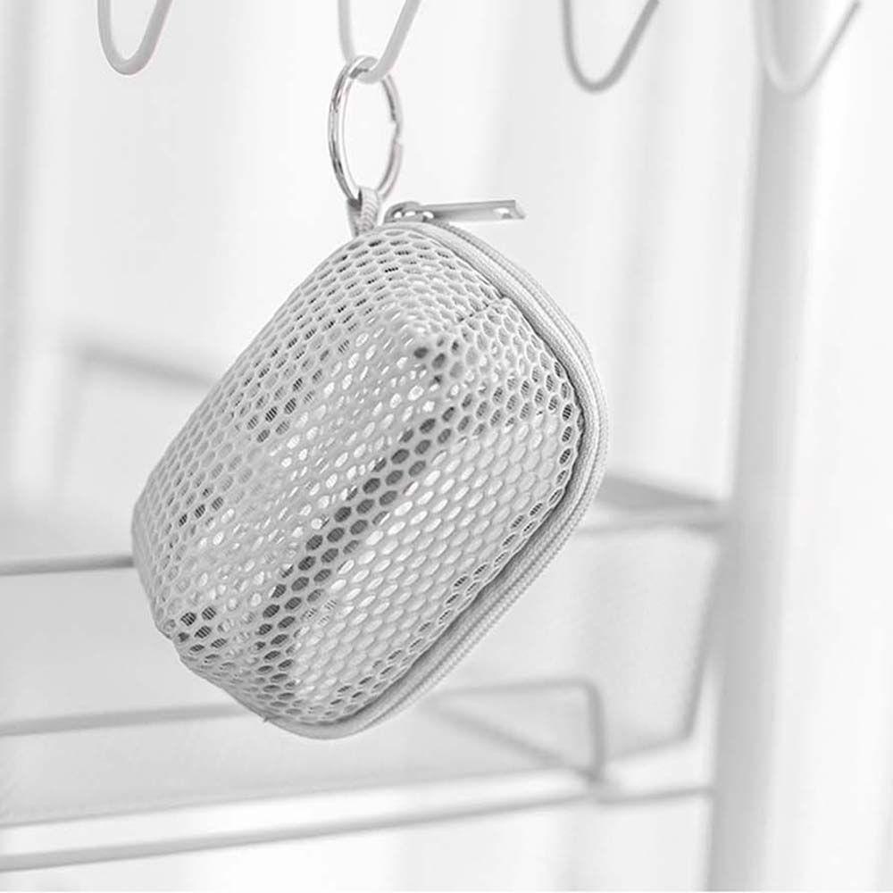 Túi Lưới Đựng Tiền Xu / Mút Trang Điểm CLEOES Mini Bằng Vải Lưới Thoáng Khí Hình Quả Trứng