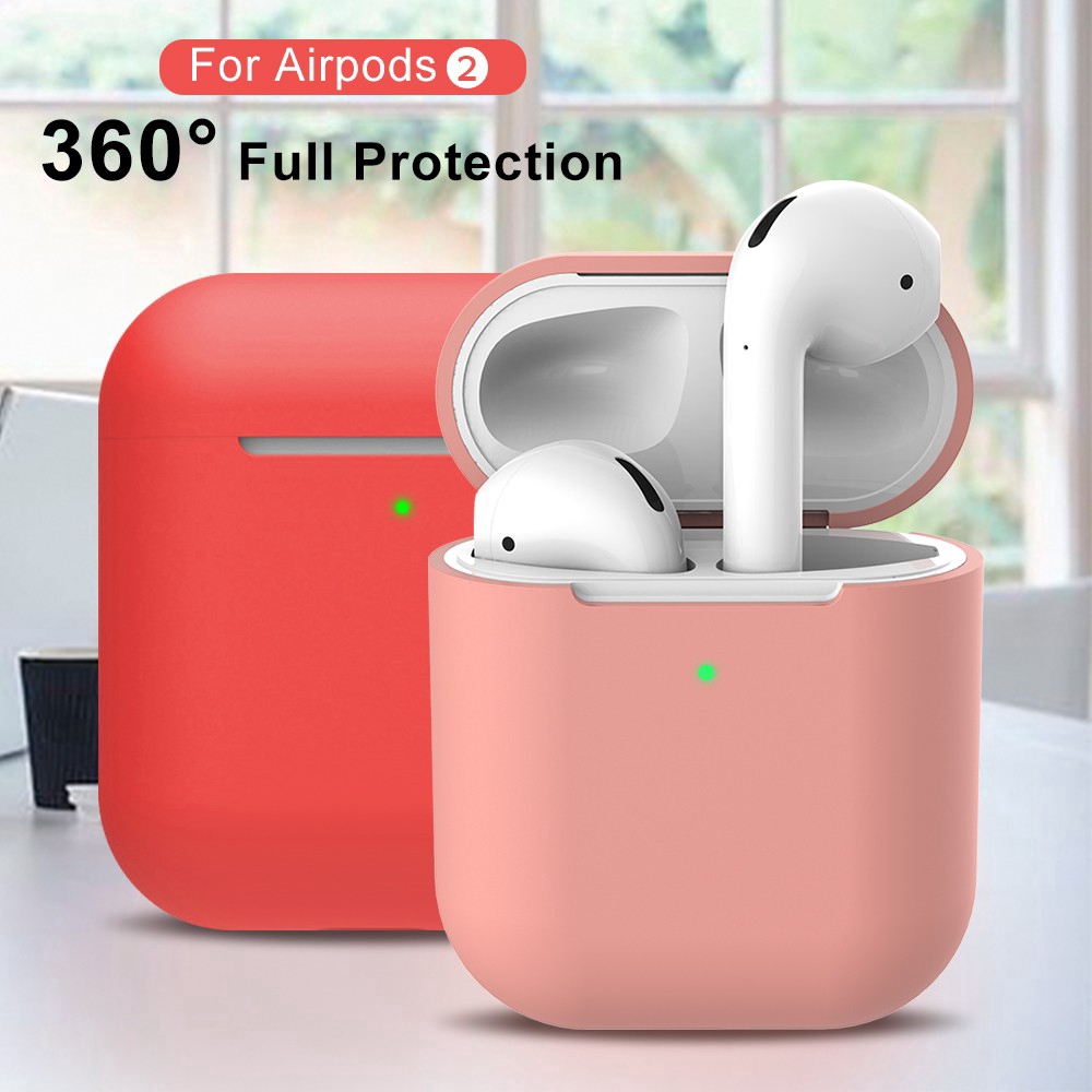 Vỏ bọc bảo vệ hộp tai nghe bằng silicon TPU cho Airpods 2