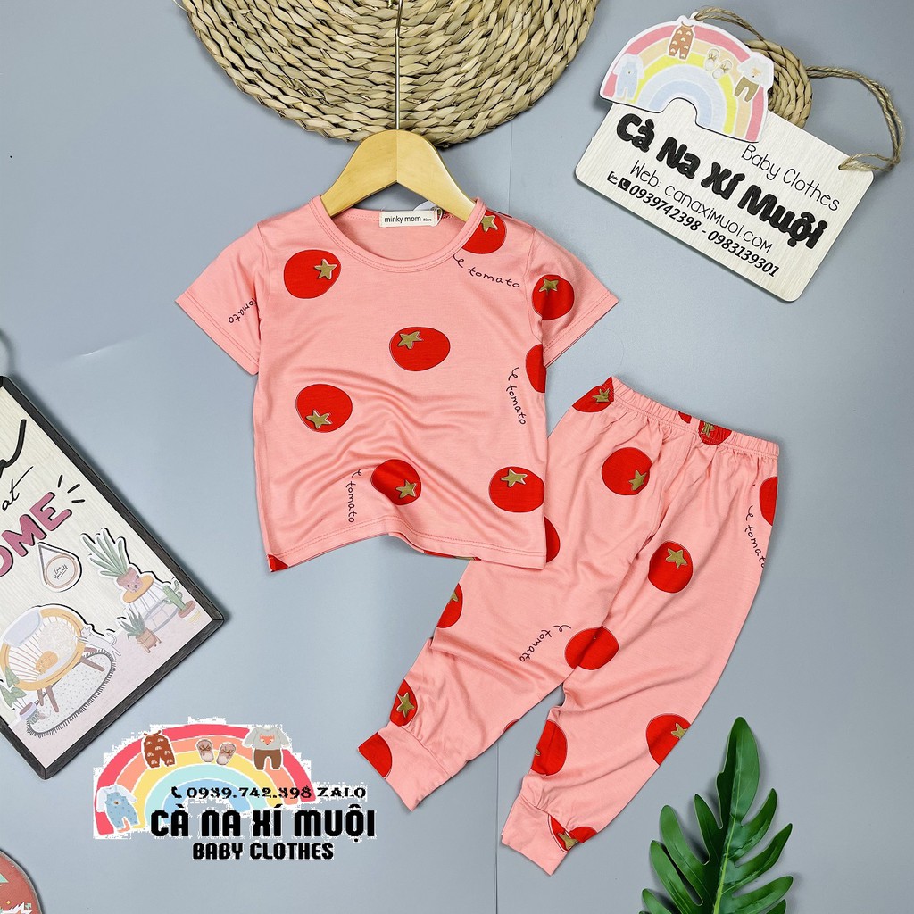 FULLSIZE(7-26KG)FREE SHIPBộ Minky Mom Cộc Tay Quần Dài Hàng Chuẩn Dể Thương Cho Bé Gái Bé Trai, Đủ Màu