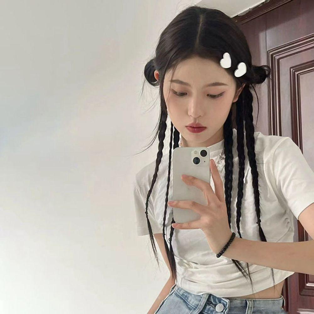 Bím Tóc Giả Bằng Sợi Tổng Hợp Màu Sắc Chịu Nhiệt Độ Cao Thời Trang Cho Nữ