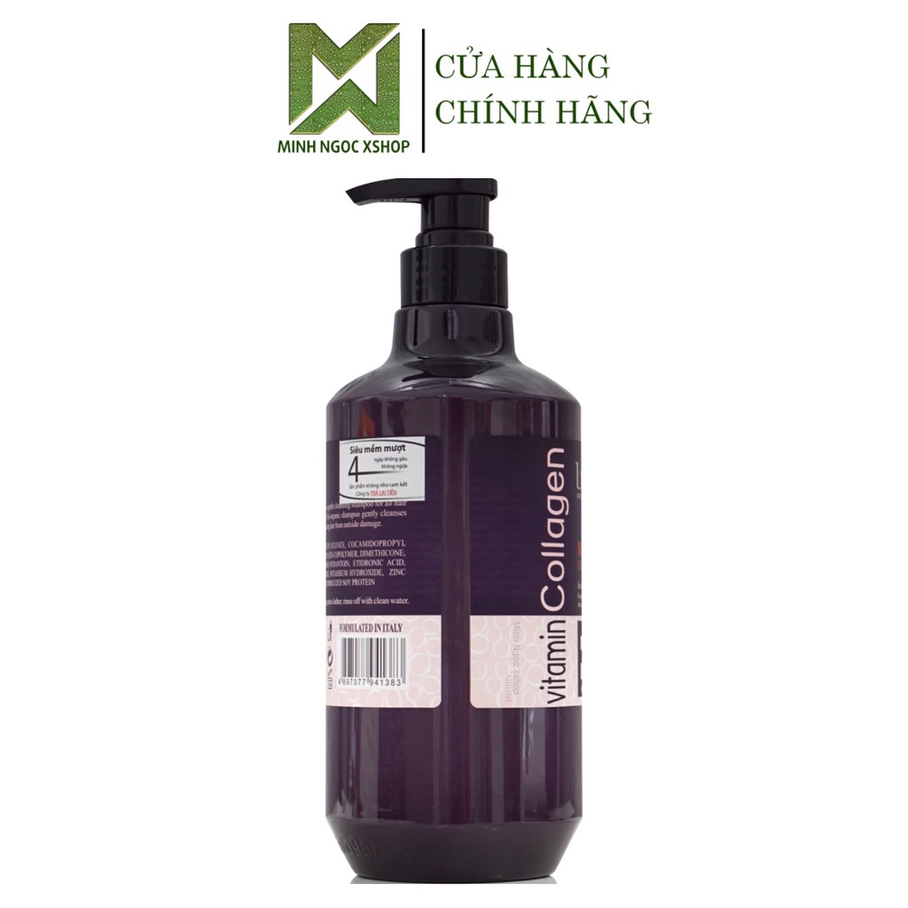Dầu gội phục hồi chống gãy rụng tóc Lusstaly Vitamin E Collagen 800ML