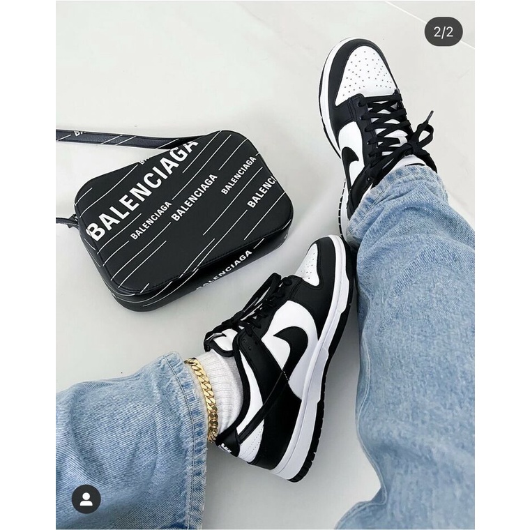 Giày Nike Dunk Cổ Thấp CHÍNH HÃNG Nike Dunk Low Panda Black White - Giày Sneaker Nike Dunk Retro - Simple Sneaker