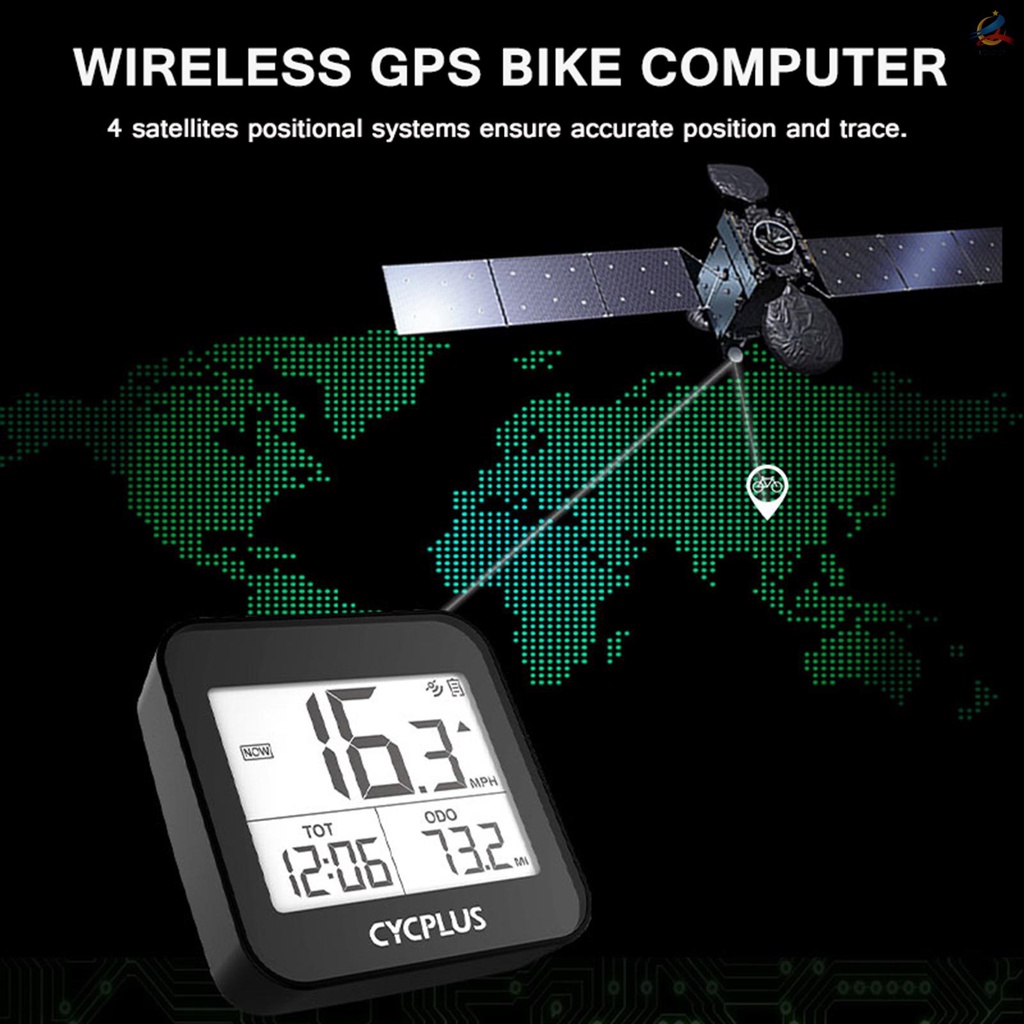 UCAN Wireless GPS Bike Computer IPX6 Bicycle Compute with Auto Backlight Cycling Speedometer