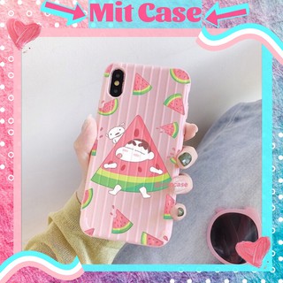 Ốp lưng iPhone Vali Sọc Hoạt Hình Shin Dưa Hấu Cute Mềm Dẻo Iphone 6 6 plus 7 plus 8 8 plus x xs max 11 pro max