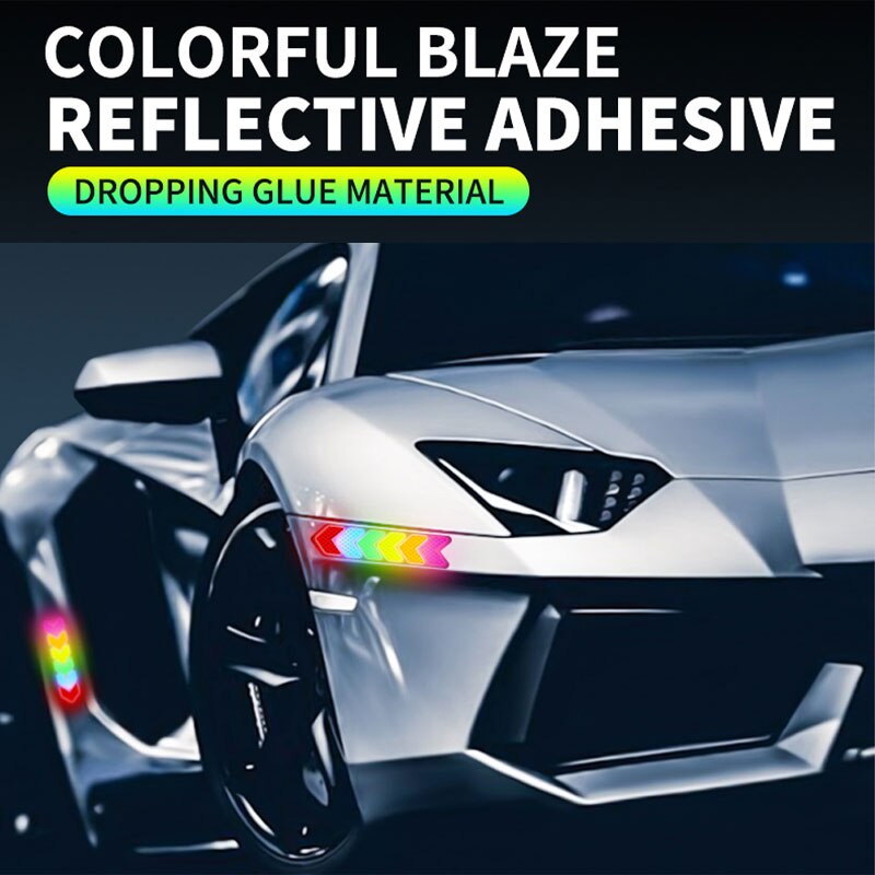 Car sticker reflective decals motorcycle colorful night safety warning reflective tape