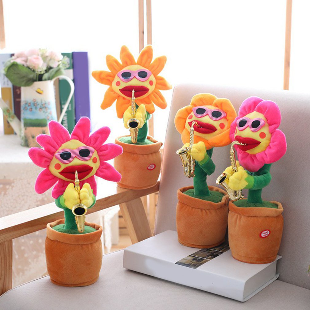 Đồ Chơi Hoa Hướng Dương Nhồi Bông Phát Nhạc Và Nhảy Múa Ngộ Nghĩnh