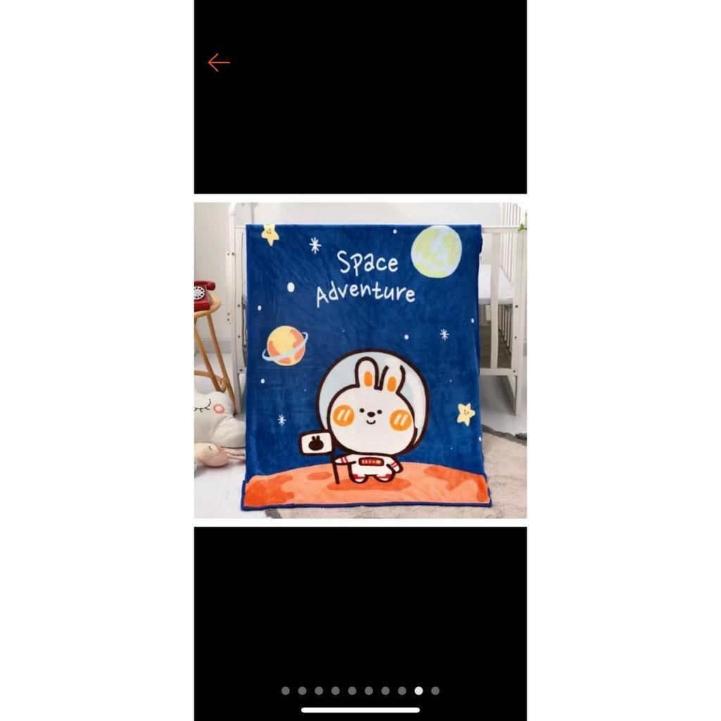 Chăn tuyết nhung cho bé, chăn lông tuyết, tuyết nỉ cho bé đi học 4 mùa,1mx1m4