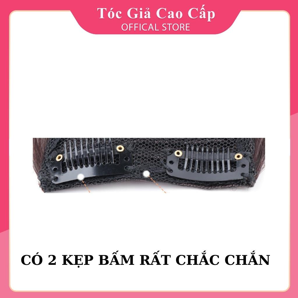 Tóc giả kẹp phồng chân tóc kiểu xù dợn 20cm nữ đẹp, sợi tơ cao cấp,PH09